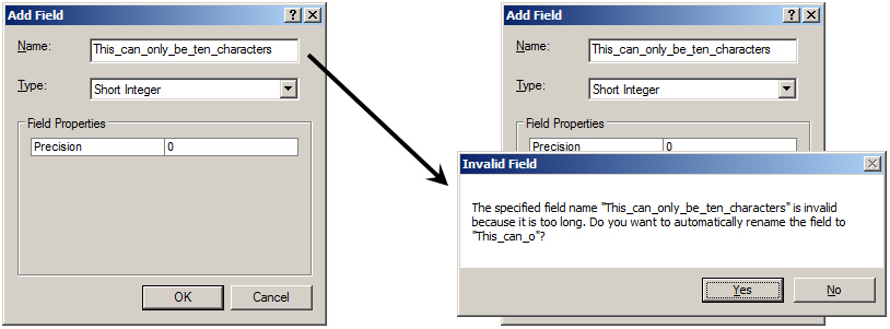 Naming Fields in ArcMap